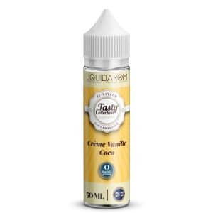 Flacon Creme Vanille Coco 50 ml — Tasty Collection (Liquidarom) sur fond neutre