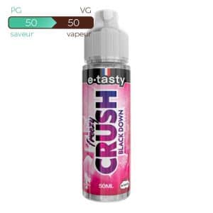Flacon de Black Down E.Tasty 50 ml, sans décor fruité