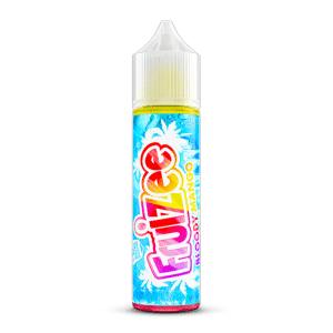 Flacon de e-liquide Fruizee Bloody Mango 50 ml sur fond blanc, sans décor d'ingrédients