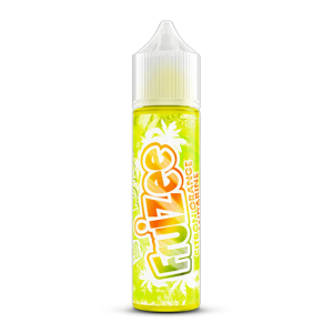 Flacon de e-liquide Fruizee Citron Orange Mandarine No Fresh 50 ml sur fond blanc, sans décor d'ingrédients