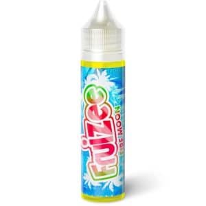 Flacon de e-liquide Fruizee Fire Moon 50 ml sur fond blanc, sans décor d'ingrédients
