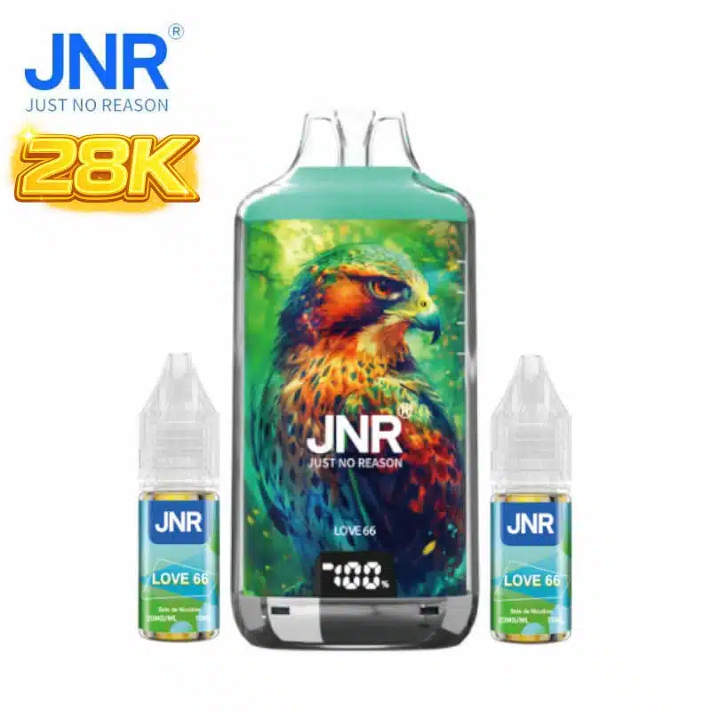JNR Falcon X 28K Love 66 : photographie de l’appareil et du conditionnement
