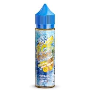 Flacon de e-liquide Liquidarom Ice Cool Ananas Kiwi Jaune 50 ml, vue de face sur fond blanc