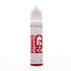 Flacon Liquideo Evolution Rouge Red 50 ml, étiquette rouge sur fond blanc