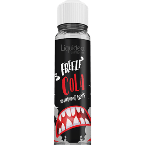 Flacon d'e-liquide Liquideo Freeze Cola 50 ml sur fond blanc