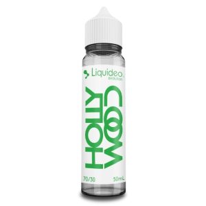 Photo du flacon Liquideo Hollywood Evolution 50 ml, emballage sans composition fruitée illustrée, fond blanc
