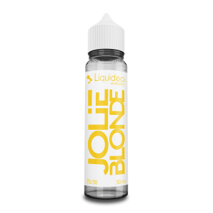 Flacon d'e-liquide Liquideo Jolie Blonde Evolution 50 ml sur fond blanc