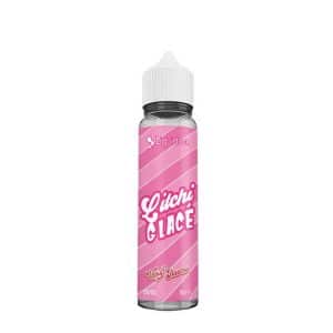 Flacon Liquideo Litchi Glacé, e-liquide format 50 ml sur fond clair