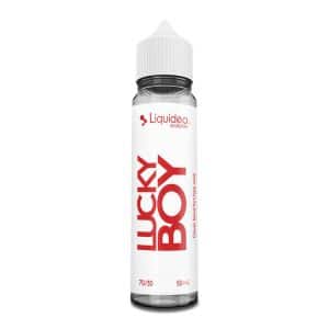 Vue de face du flacon Liquideo Lucky Boy Evolution, 50 ml, fond clair