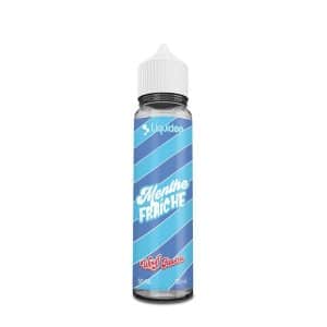 Flacon Liquideo Menthe Fraîche Wpuff Flavors, 50 ml, présenté seul sur fond blanc