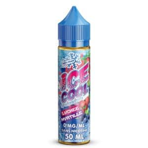 Flacon Lychee Myrtille 50 ml — Ice Cool (Liquidarom) sur fond neutre