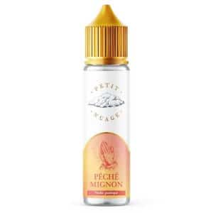 Flacon d'e-liquide Petit Nuage Péché Mignon 50 ml, photographie du produit sur fond blanc