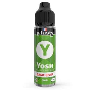 Flacon e-liquide Yosh 50 ml — Game Over E.Tasty sur fond blanc sans décor d'ingrédients